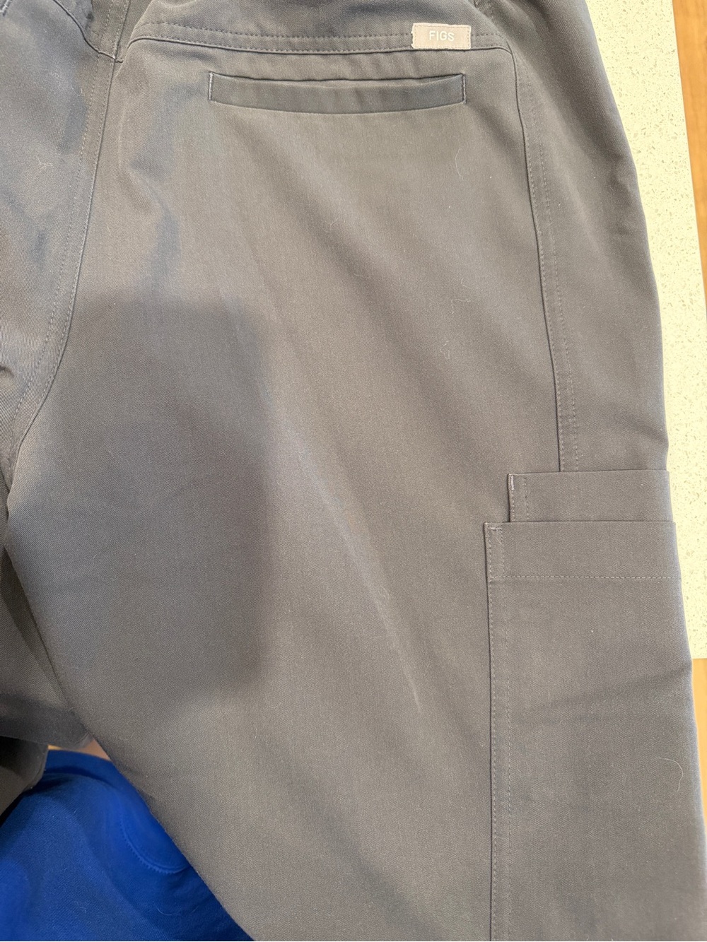 Figs Grey Straight Leg Cargo Scrub Pants with Utility Pockets - Picture 5 of 5
